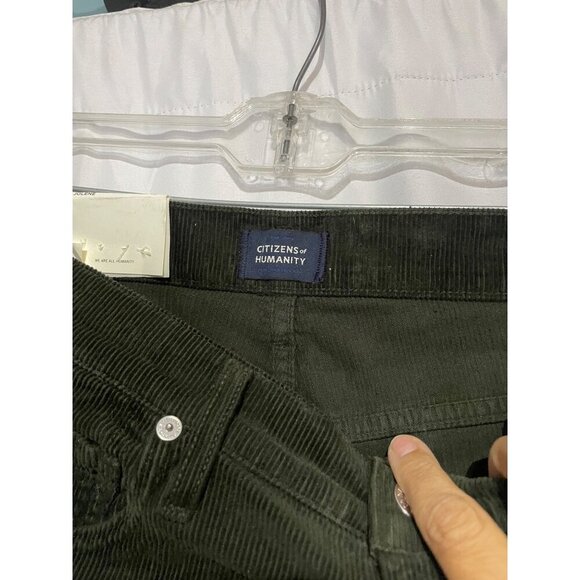 Citizens Of Humanity Olive Green Corduroy Pants 27" Length - Picture 3 of 7